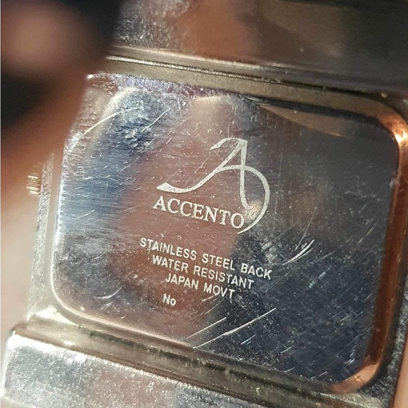 🦋10/$20🦋 5/$20 Accento Quartz Silver /Blue Women's Cuff Watch - Picture 4 of 4